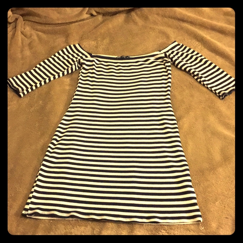 Off the shoulder, mid thigh dress